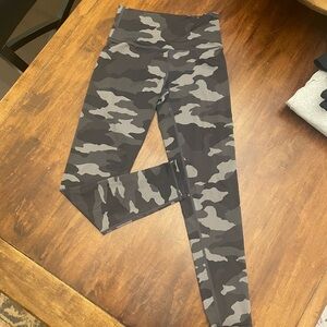 Aerie Gray and Black Camouflage Leggings